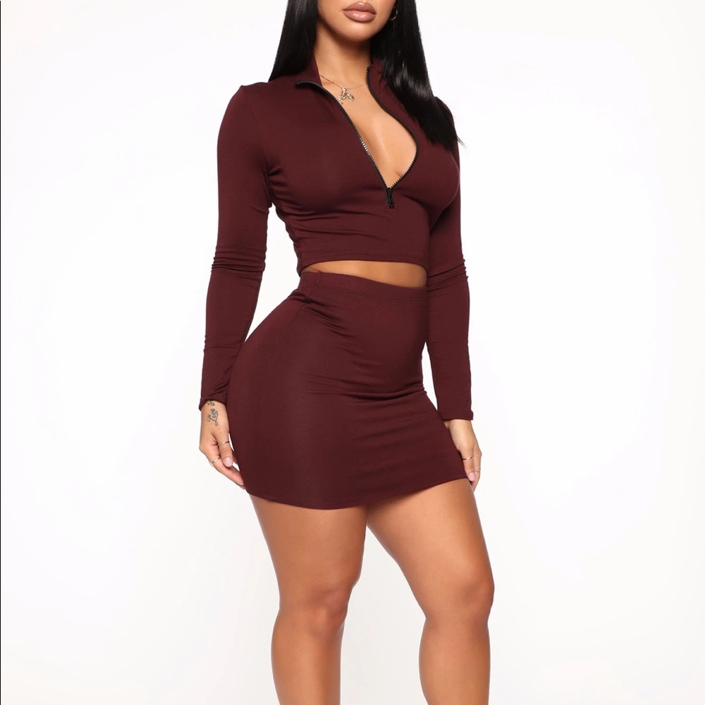 Top and skirt set
